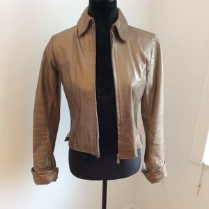 Gold real leather jacket from Argentina